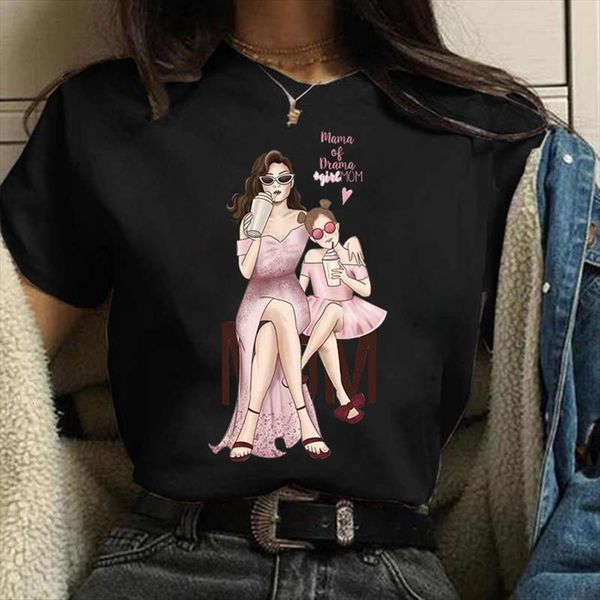 kawaii mom and daughter black womens t shirt summer short sleeve female tees vogue, White
kawaii mom and daughter black womens t shirt summer short sleeve female tees vogue, White