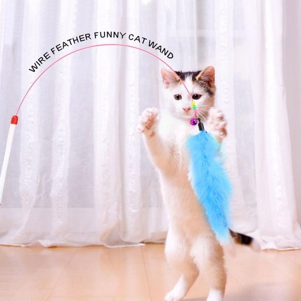 cat toys pet bite-resistant color feather bell wire steel stick cats catcher teaser toy with random colors
cat toys pet bite-resistant color feather bell wire steel stick cats catcher teaser toy with random colors