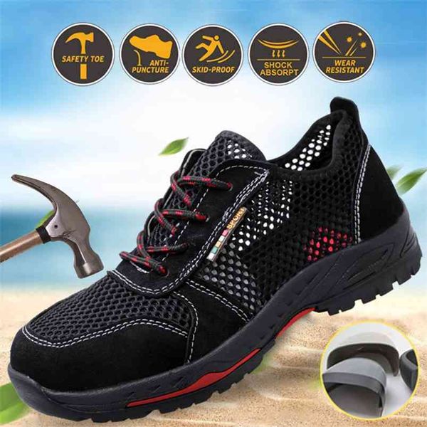 summer steel toe work shoes men safety shoes non slip anti-smashing industrial shoes anti-mite anti-piercing mesh sports sandals 210923, Black
summer steel toe work shoes men safety shoes non slip anti-smashing industrial shoes anti-mite anti-piercing mesh sports sandals 210923, Black