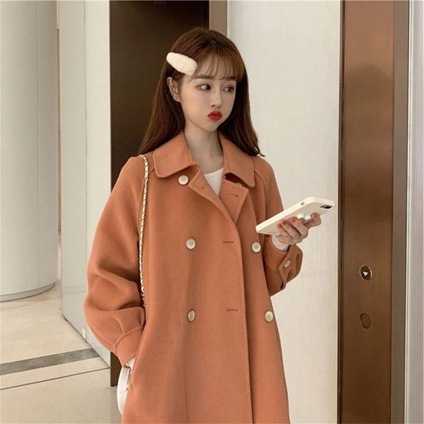women's wool & blends winter cashmere coat jacket women warm outerwear ladies capes coats elegant female office wear korean fashion clo, Black
women's wool & blends winter cashmere coat jacket women warm outerwear ladies capes coats elegant female office wear korean fashion clo, Black