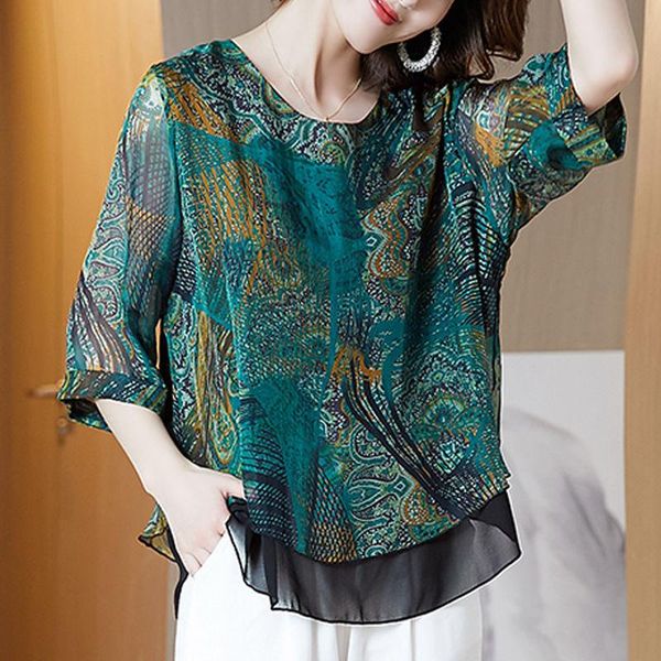 women's blouses & shirts loose short-sleeved chiffon shirt 2021 spring and summer fashion printed round neck top, White
women's blouses & shirts loose short-sleeved chiffon shirt 2021 spring and summer fashion printed round neck top, White