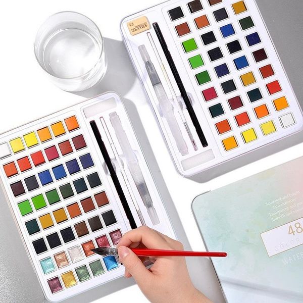 gift sets 12/36/48color explosion neutral packaging solid watercolor paint set pearlescent color nail art painting
gift sets 12/36/48color explosion neutral packaging solid watercolor paint set pearlescent color nail art painting