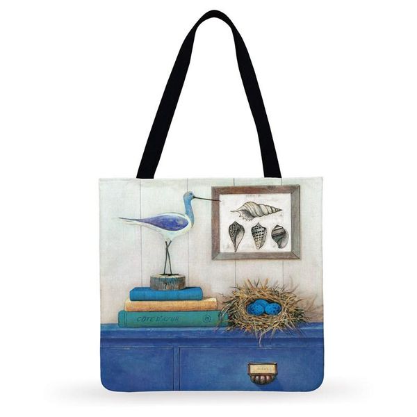 shopping bags mediterranean art printed bag blue ocean women casual tote ladies shoulder foldable fashion beach
shopping bags mediterranean art printed bag blue ocean women casual tote ladies shoulder foldable fashion beach
