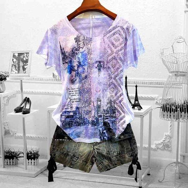 women's t-shirt vintage print purple t shirt women 4xl 2021 summer short sleeve graphic tees modis t loose tee femme numn, White
women's t-shirt vintage print purple t shirt women 4xl 2021 summer short sleeve graphic tees modis t loose tee femme numn, White