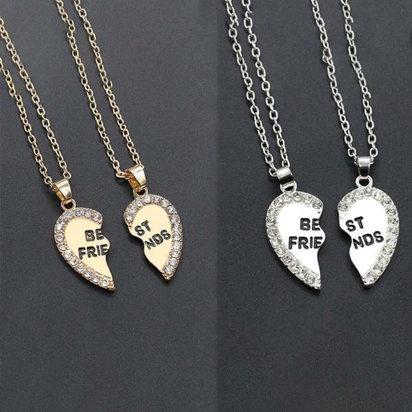 2 pcs bff necklace women crystal heart pendant friend letter fashion couple men friendship jewelry necklaces, Silver
2 pcs bff necklace women crystal heart pendant friend letter fashion couple men friendship jewelry necklaces, Silver
