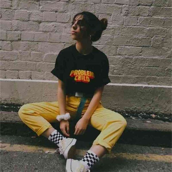 problem child aesthetic black t-shirt grunge skater printed tee hipsters street style summer 210512, White
problem child aesthetic black t-shirt grunge skater printed tee hipsters street style summer 210512, White