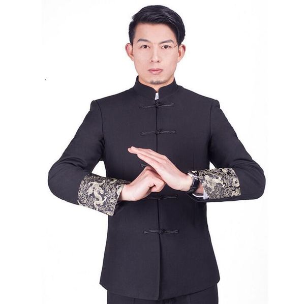 hoodies vintage tang mens tunic wedding jacket chinese traditional clothes golden dragon pattern oriental button suit jackets, Black
hoodies vintage tang mens tunic wedding jacket chinese traditional clothes golden dragon pattern oriental button suit jackets, Black
