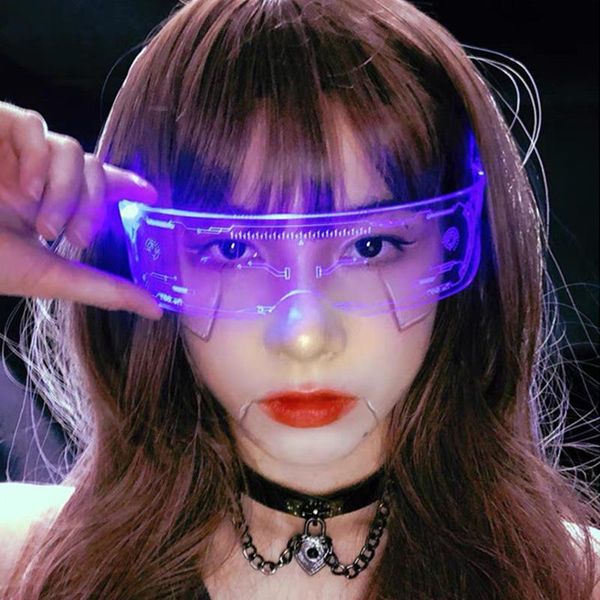 sunglasses led luminous glasses el wire neon light up visor eyeglasses bar party eyeware for halloween christmas parties, White;black
sunglasses led luminous glasses el wire neon light up visor eyeglasses bar party eyeware for halloween christmas parties, White;black