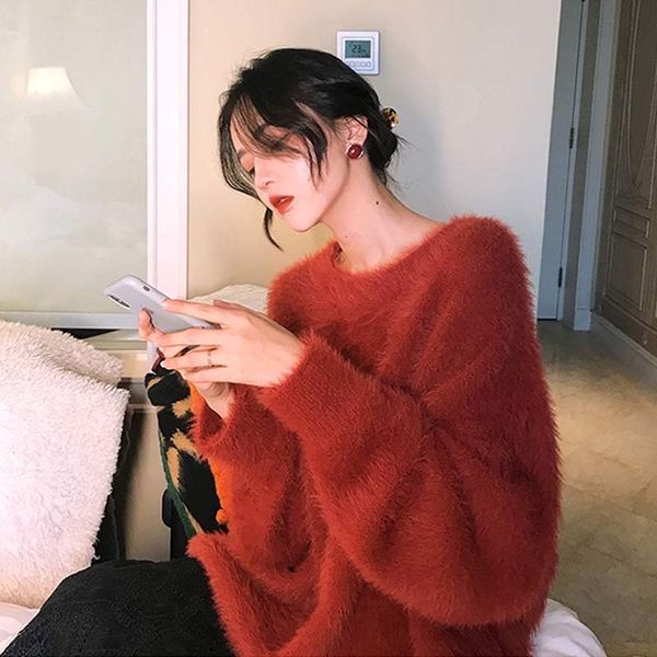 women's sweaters online celebrity's retro thickened warm long lantern sleeve loose slim fashion mink wool pullover 9101 7r5p, White;black
women's sweaters online celebrity's retro thickened warm long lantern sleeve loose slim fashion mink wool pullover 9101 7r5p, White;black