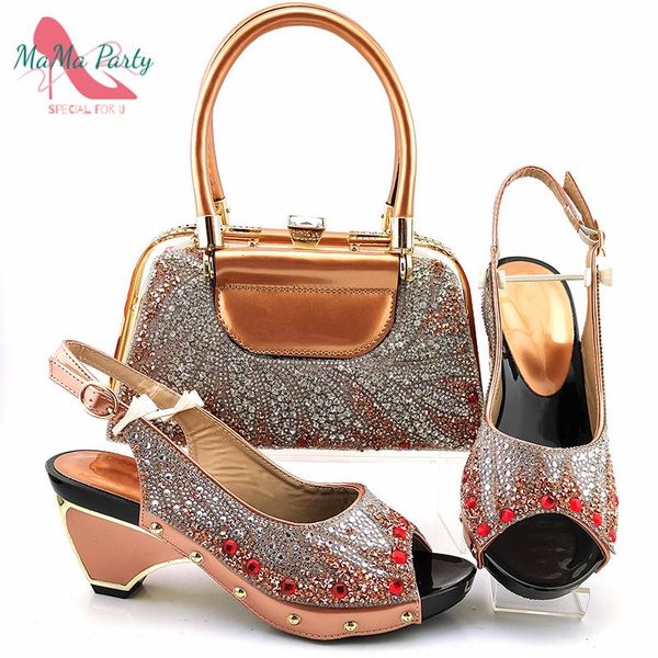 dress shoes 2021 italian design arrival fashion style elegant party women and bag set in champagne color for wedding, Black
dress shoes 2021 italian design arrival fashion style elegant party women and bag set in champagne color for wedding, Black