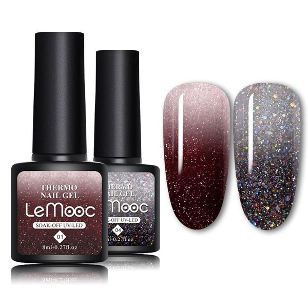 nail gel lemooc thermal polish set temperature color change varnishes shiny glitter megic cold changing lacquers, Red;pink
nail gel lemooc thermal polish set temperature color change varnishes shiny glitter megic cold changing lacquers, Red;pink