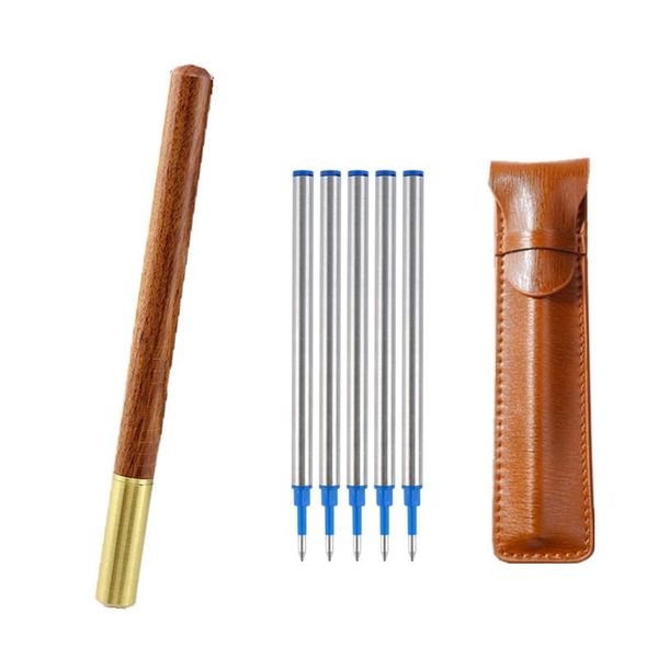 1pcs wood and gold metal roller ball pen 0.5mm luxury ink pens for writing office school supplies gel
1pcs wood and gold metal roller ball pen 0.5mm luxury ink pens for writing office school supplies gel