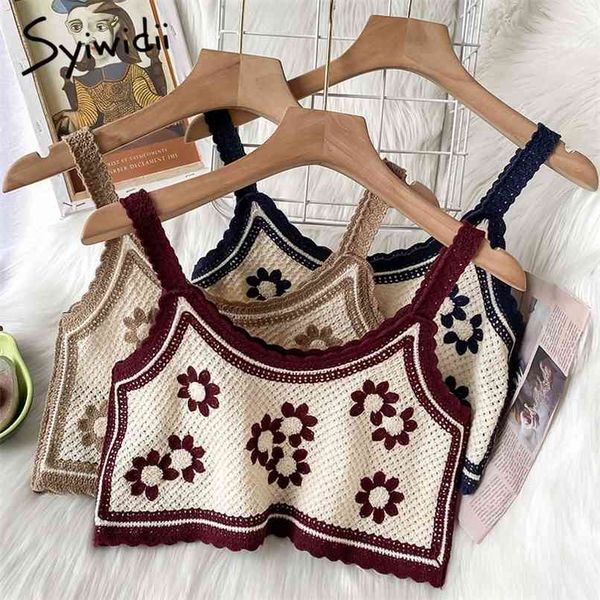 embroidery floral screw thread camis women casual crop knitted tank summer fashion clothing 210607, White
embroidery floral screw thread camis women casual crop knitted tank summer fashion clothing 210607, White