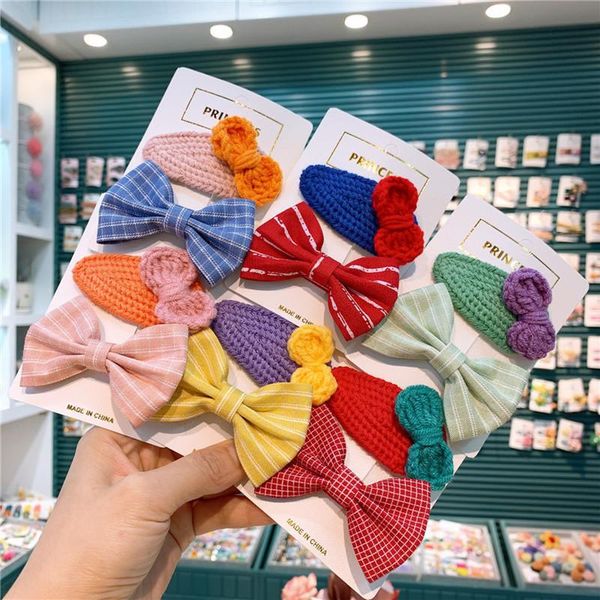 hair accessories 2 pcs children's cute wool knitting bb clip kids fashion sweet girl princess fabric plaid bow hairpin headwear, Slivery;white
hair accessories 2 pcs children's cute wool knitting bb clip kids fashion sweet girl princess fabric plaid bow hairpin headwear, Slivery;white