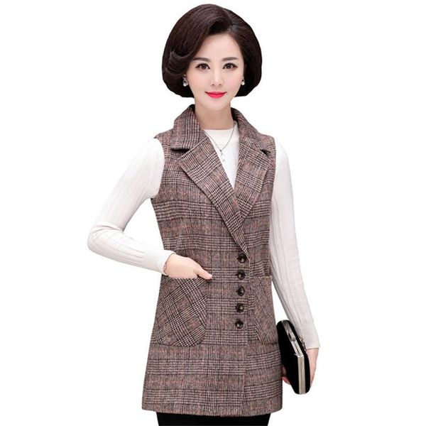 women's vests 2021 spring autumn sleeveless blazer lattice vest long waistcoat female women outwear jacket coat black/gray x997, Black;white
women's vests 2021 spring autumn sleeveless blazer lattice vest long waistcoat female women outwear jacket coat black/gray x997, Black;white