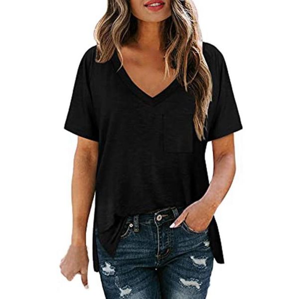 summer women t shirt casual womens tee shirts v-neck tshirt short sleeve t-shirt ladies clothings women's, White
summer women t shirt casual womens tee shirts v-neck tshirt short sleeve t-shirt ladies clothings women's, White