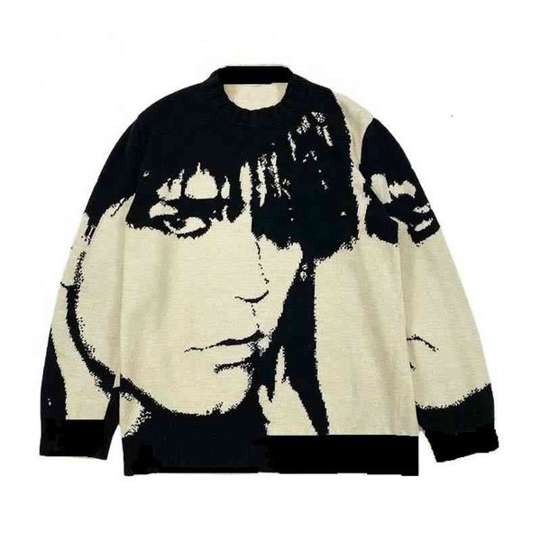 men's sweaters suéter masculino de malha vintage, blusão com estampa anime harajuku casual, gola redonda, pulôver solto para casal xkwb, White;black
men's sweaters suéter masculino de malha vintage, blusão com estampa anime harajuku casual, gola redonda, pulôver solto para casal xkwb, White;black