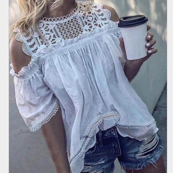 women's blouses & shirts white lace hollow out cotton women sleeveless o neck female blouse loose solid blusa 5xl
women's blouses & shirts white lace hollow out cotton women sleeveless o neck female blouse loose solid blusa 5xl