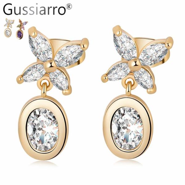 stud gussiarro delicate butterfly 3 color gold-color colorful marquise cubic zirconia women earrings no nickel gift box, Golden;silver
stud gussiarro delicate butterfly 3 color gold-color colorful marquise cubic zirconia women earrings no nickel gift box, Golden;silver