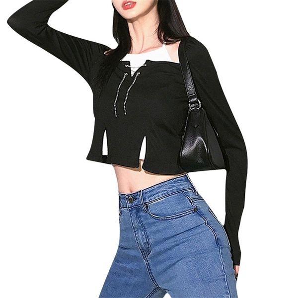 women t-shirt long sleeve basic square collar classic spring autumn chain ladies female clothing 210522, White
women t-shirt long sleeve basic square collar classic spring autumn chain ladies female clothing 210522, White