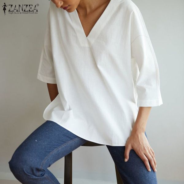 blouses women's blouse 2021 ladies v neck shirts mujer camisetas summer holiday casual solid blusa femininas plus size 5xl, White
blouses women's blouse 2021 ladies v neck shirts mujer camisetas summer holiday casual solid blusa femininas plus size 5xl, White