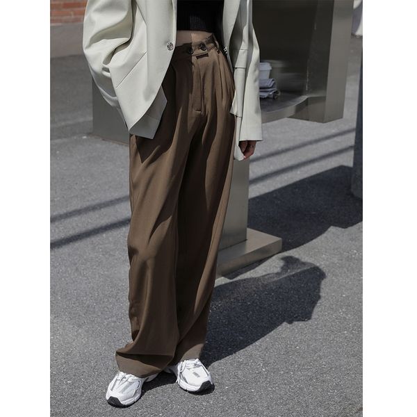 white loose mopping suit straight tube spring and autumn hanging feeling pants wide leg trousers 2021 new style temperament, Black
white loose mopping suit straight tube spring and autumn hanging feeling pants wide leg trousers 2021 new style temperament, Black