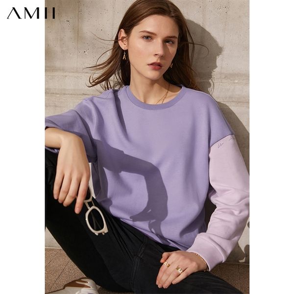 amii minimalism spring women's pullover fashion 100%cotton patchwork oneck loose hoodies 12140068 210813, Black
amii minimalism spring women's pullover fashion 100%cotton patchwork oneck loose hoodies 12140068 210813, Black