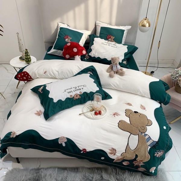 bedding sets cartoon brown bear embroidery 100s egyptian cotton children set double duvet cover bed linen pillowcase textile home
bedding sets cartoon brown bear embroidery 100s egyptian cotton children set double duvet cover bed linen pillowcase textile home