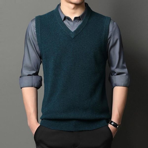 men's vests men 100% merino wool knitted vest 2021 v-neck thicken jumpers pure cashmere autumn winter sleeveless pullovers sweaters, Black;white
men's vests men 100% merino wool knitted vest 2021 v-neck thicken jumpers pure cashmere autumn winter sleeveless pullovers sweaters, Black;white