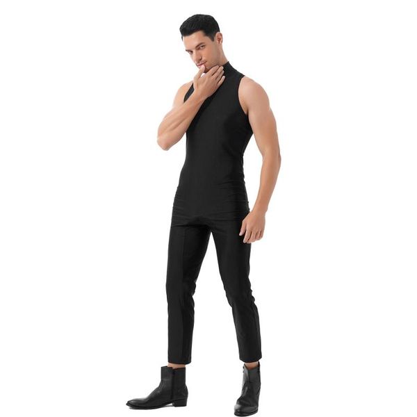 men's pants plus size men fashion overalls mock neck sleeveless jumpsuits casual solid color invisible zipper back bodysuit playsuits, Black
men's pants plus size men fashion overalls mock neck sleeveless jumpsuits casual solid color invisible zipper back bodysuit playsuits, Black
