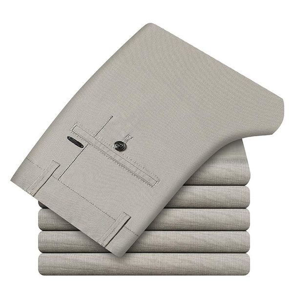 men's pants linen stretch thin suit trousers business waist loose straight casual 2021 spring and summer, Black
men's pants linen stretch thin suit trousers business waist loose straight casual 2021 spring and summer, Black