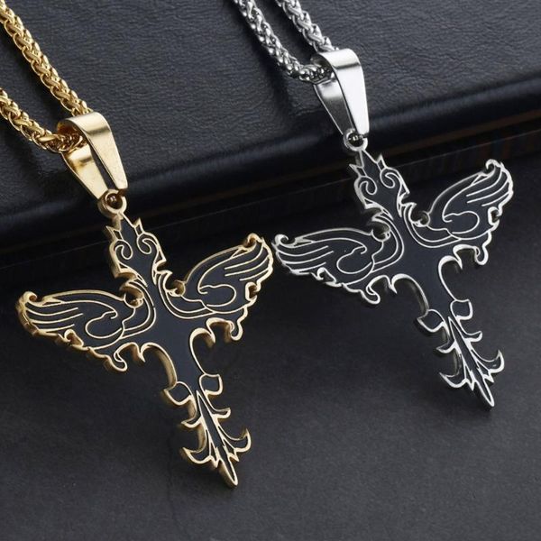 pendant necklaces stainless steel large/small wing cross pendant&necklaces for women men religious jewelry statement link chain necklace gif, Silver
pendant necklaces stainless steel large/small wing cross pendant&necklaces for women men religious jewelry statement link chain necklace gif, Silver