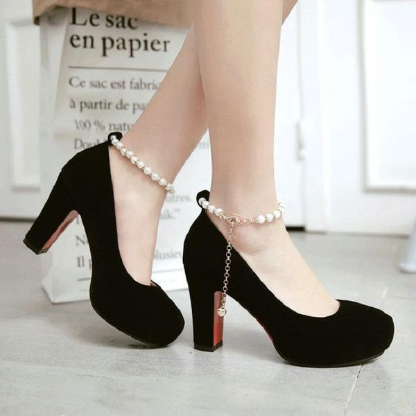 sianie tianie charm velvet velour round toe ladies pumps office wedding shoes thick high heels mary janes with pearls pendant dress, Black
sianie tianie charm velvet velour round toe ladies pumps office wedding shoes thick high heels mary janes with pearls pendant dress, Black