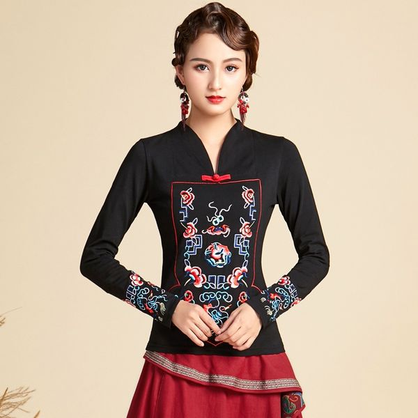 chinese style clothing women plus size t shirt cotton basic tshirt vintage ethnic embroidery casual ladies chinese 12057, Red
chinese style clothing women plus size t shirt cotton basic tshirt vintage ethnic embroidery casual ladies chinese 12057, Red