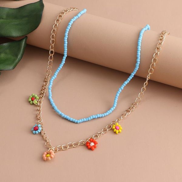 pendant necklaces woven rice bead flower multilayer necklace women string beaded short choker jewelry chokers gift 1pc, Silver
pendant necklaces woven rice bead flower multilayer necklace women string beaded short choker jewelry chokers gift 1pc, Silver