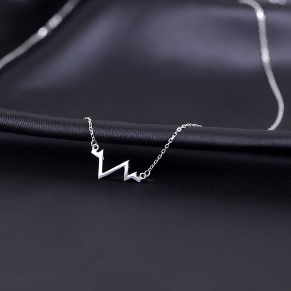 silver jewelry factory goods yinshan yinhai s925 silver necklace platinum plated creative heartbeat pendant necklace, Black
silver jewelry factory goods yinshan yinhai s925 silver necklace platinum plated creative heartbeat pendant necklace, Black