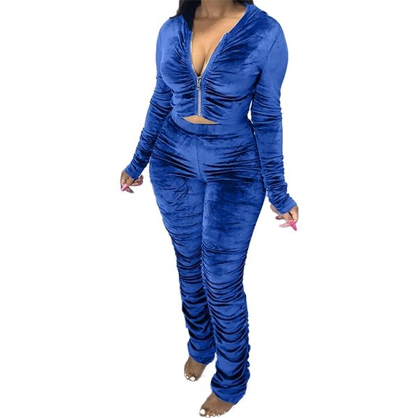 selling pleated two piece suit women's long sleeve zipper hooded elastic high waist pants autumn winter casual set 210604, White
selling pleated two piece suit women's long sleeve zipper hooded elastic high waist pants autumn winter casual set 210604, White