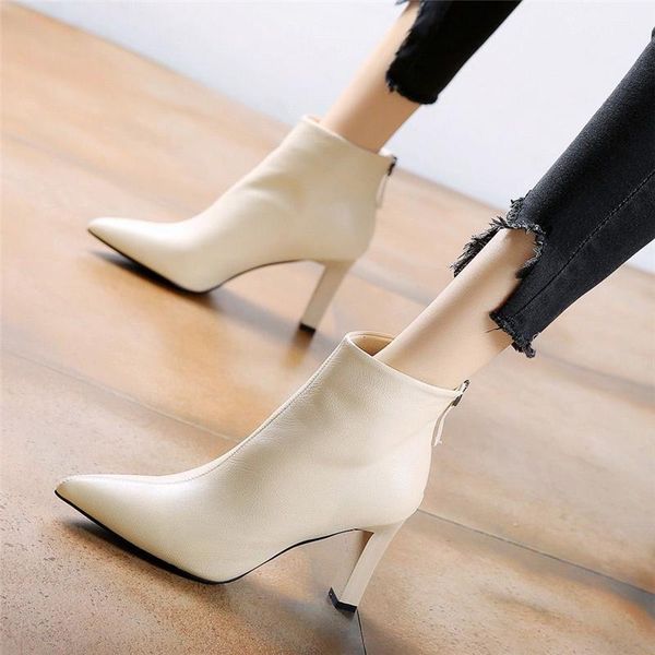 boots cresfimix botas femininas women classic pointed toe biege pu leather back zipper short ankle lady cute black shoes b6479
boots cresfimix botas femininas women classic pointed toe biege pu leather back zipper short ankle lady cute black shoes b6479