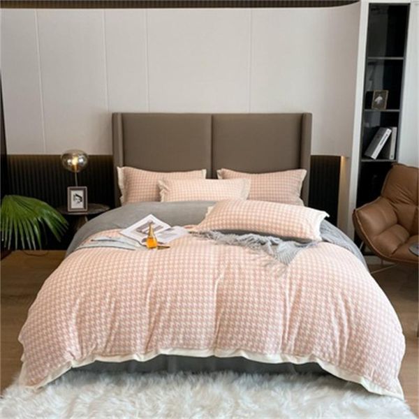 bedding sets autumn winter milk velvet carved houndstooth 4pcs thick warmth sheet quilt cover linen pillowcase bed set cute
bedding sets autumn winter milk velvet carved houndstooth 4pcs thick warmth sheet quilt cover linen pillowcase bed set cute