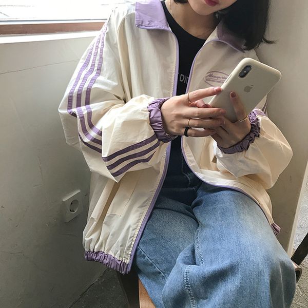 2 colors autumn 2021 bomber Jacket Women loose preppy style color patchwork Jacket Basic Coats women (F3816), Black;brown
2 colors autumn 2021 bomber Jacket Women loose preppy style color patchwork Jacket Basic Coats women (F3816), Black;brown