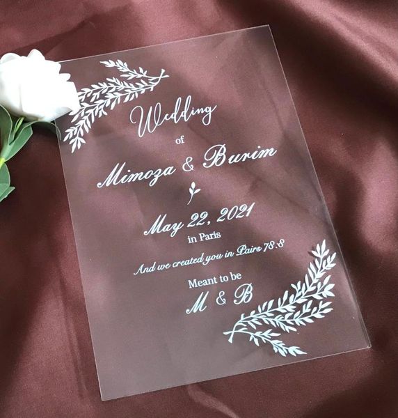 custom acrylic wedding invitations,10pcs invites,acrylic invitation,transparent invitation,white ink invitations cards greeting
custom acrylic wedding invitations,10pcs invites,acrylic invitation,transparent invitation,white ink invitations cards greeting
