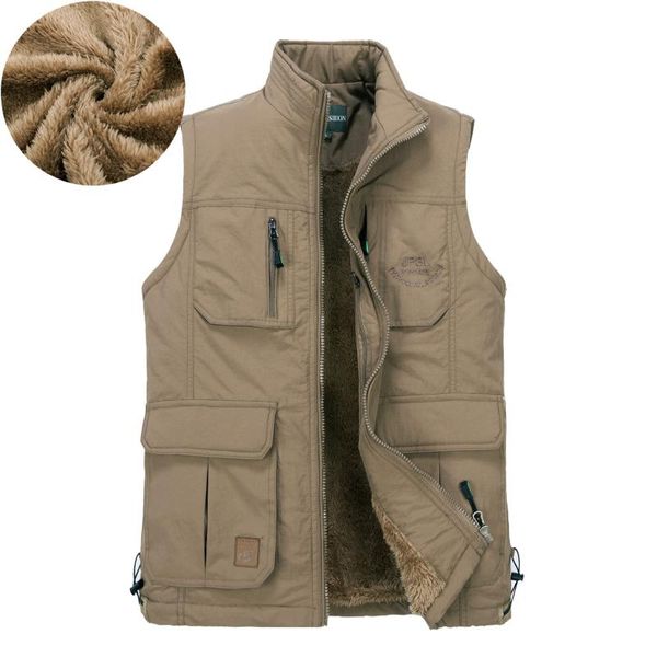 men's vests men velvet vest multi-pocket pography fishing jacket middle aged elderly casual cashmere waistcoat plus size coats, Black;white
men's vests men velvet vest multi-pocket pography fishing jacket middle aged elderly casual cashmere waistcoat plus size coats, Black;white