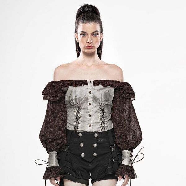 women's blouses & shirts punkrave steampunk plants and magic painted gothic retro jacquard chiffon long sleeve one neck dress shirt blo, White
women's blouses & shirts punkrave steampunk plants and magic painted gothic retro jacquard chiffon long sleeve one neck dress shirt blo, White