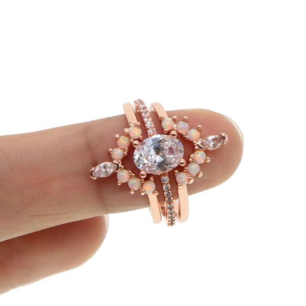 wedding rings elegant rose gold color fashion stacking fine jewelry ring set of 3 pcs prong setting white bling cz opal women engagement, Slivery;golden
wedding rings elegant rose gold color fashion stacking fine jewelry ring set of 3 pcs prong setting white bling cz opal women engagement, Slivery;golden