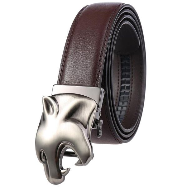 good quality cow genuine leather men belts for leopard automatic buckle waist strap fashion designer cinto masculino, Black;brown
good quality cow genuine leather men belts for leopard automatic buckle waist strap fashion designer cinto masculino, Black;brown