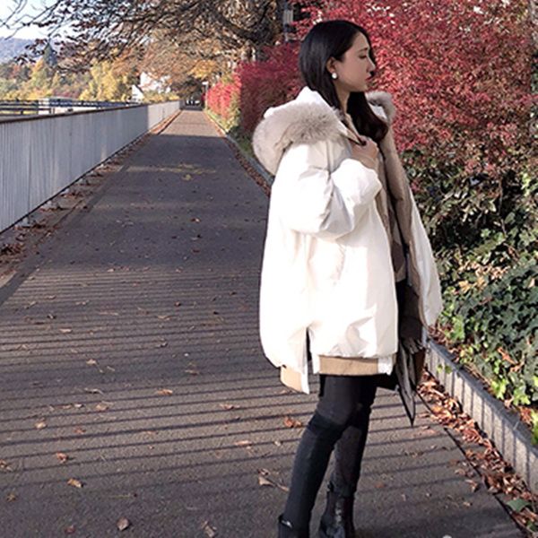 ladies down jacket pike winter long hooded style loose sleeve fashion coat, Black
ladies down jacket pike winter long hooded style loose sleeve fashion coat, Black