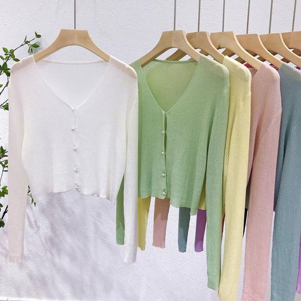 women's jackets women v neck thin shirts sun protection button up knitted long sleeve summer cardigan causal short, Black;brown
women's jackets women v neck thin shirts sun protection button up knitted long sleeve summer cardigan causal short, Black;brown