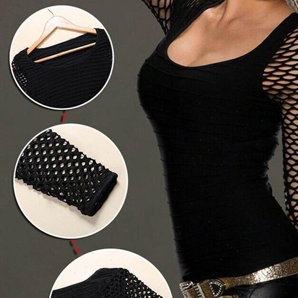 k20 women t shirt fishnet sleeve slim cut long spring autumn punk rock gothic mesh tshirts, White
k20 women t shirt fishnet sleeve slim cut long spring autumn punk rock gothic mesh tshirts, White