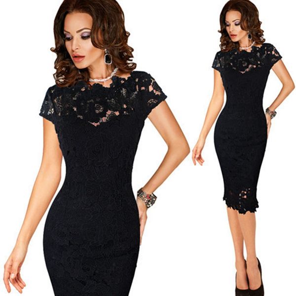 womens elegant crochet hollow out pinup one piece dress suit party evening special occasion sheath fitted vestidos dress, White;black
womens elegant crochet hollow out pinup one piece dress suit party evening special occasion sheath fitted vestidos dress, White;black