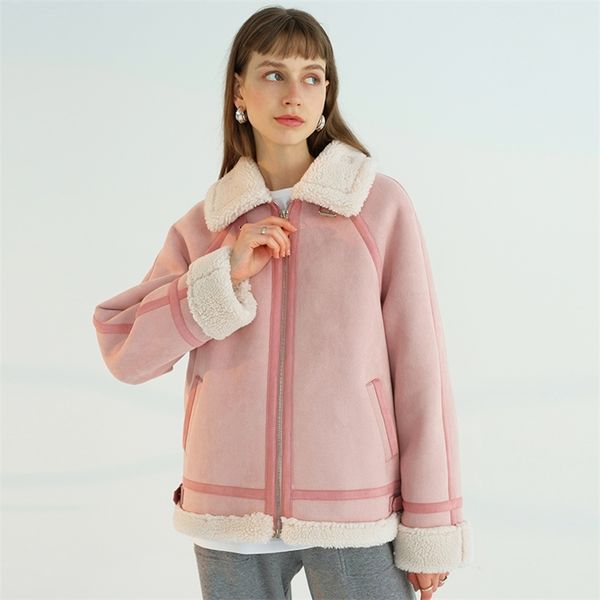 winter women loose faux lamb wool coat moto biker cool style jacket thick warm fur turndown collar pink overcoat 210513, Black;brown
winter women loose faux lamb wool coat moto biker cool style jacket thick warm fur turndown collar pink overcoat 210513, Black;brown